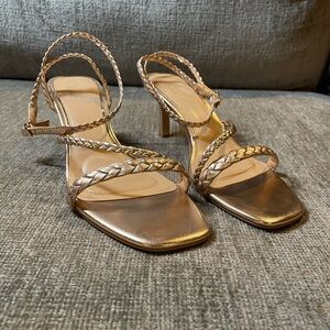 Jewel by Badgley Mischka Helia Rose Gold Sandals, 8 1/2